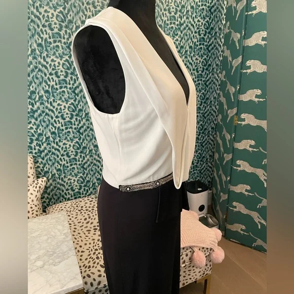 David Meister Black and White Dress - Picture 3 of 9